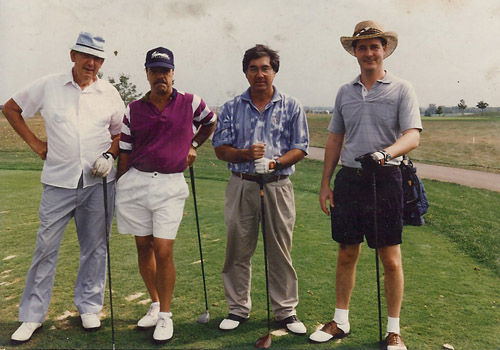 1996: (left to right) Jack Quedens, Chuck Rose, Rickey Pierce, Kevin Stough